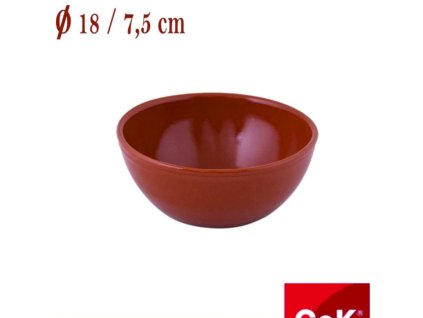 7225424 Keramická miska na polievku d: 18 x 7,5 cm hnedá COK