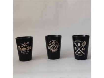 Keramický hrnček BBQ 325 ml, čierny