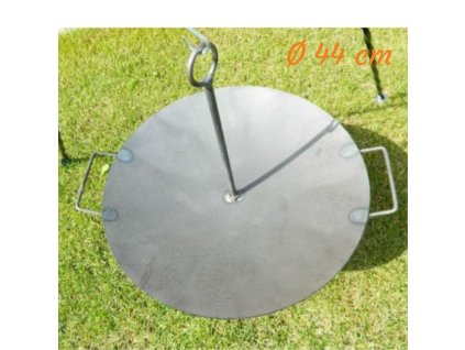 Železný grilovací plát 44 cm s držiakom