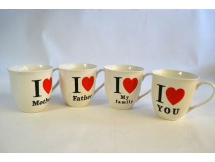 Keramický hrnček I LOVE...... 570 ml ACHI