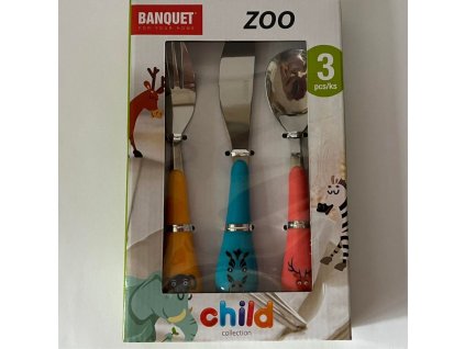Banquet 3 - dielna sada detských príborov Zoo