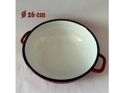 6753260 Smaltovaná selská miska červená 26 cm