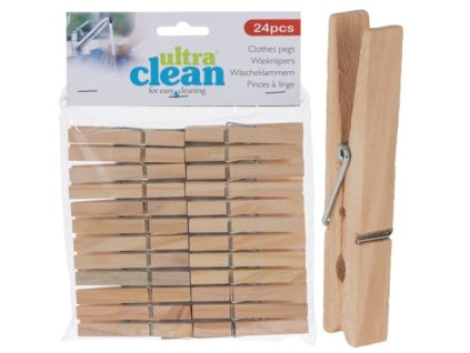 Drevené štipce na prádlo 24 ks.