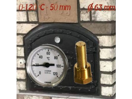 91625050 Dvierkový teplomer do udiarne 0-120 °C CEWAL