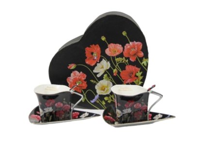 Sada šálok 2+2 Mak