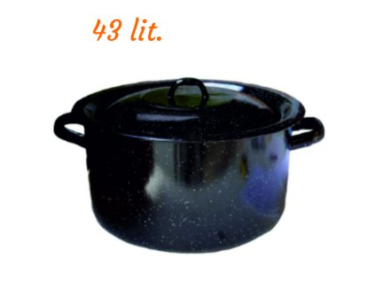 Smaltovaný hrniec s pokrievkou 43 lit K