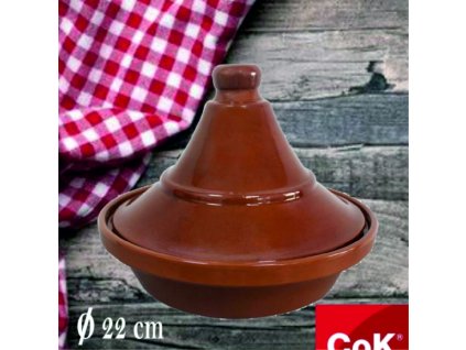 Keramický hrniec TAJINE 22 cm hnedá COK