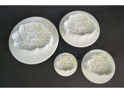 Vykrajovačka na marcipán sada RUŽA 4 ks ACHI