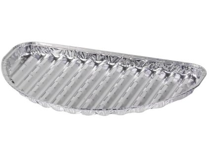 2212288 Magic Home Hliníkové grilovacie tácky 33x19x2.0 cm polkruhové, perforované 4 ks