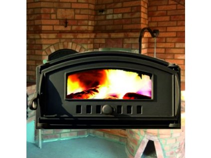 Tampere liatinové dvierka na pec s sklom CARDINALIS