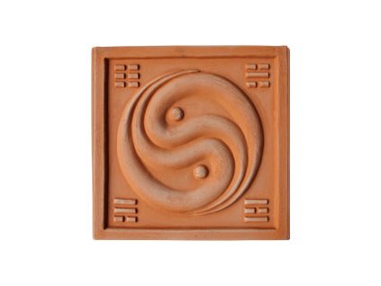 Terracotta reliéf Jing - Jang 20 X 20 cm