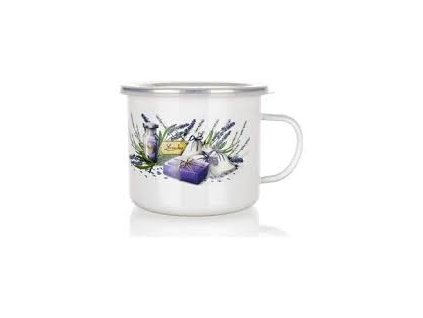 Hrnček smalt. pr.11cm 0,7l LAVENDER + PH veko