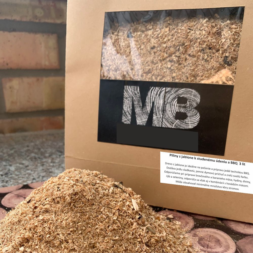 MB WOOD Piliny z jablone k studenému údeniu a BBQ 3 lit MBWOOD