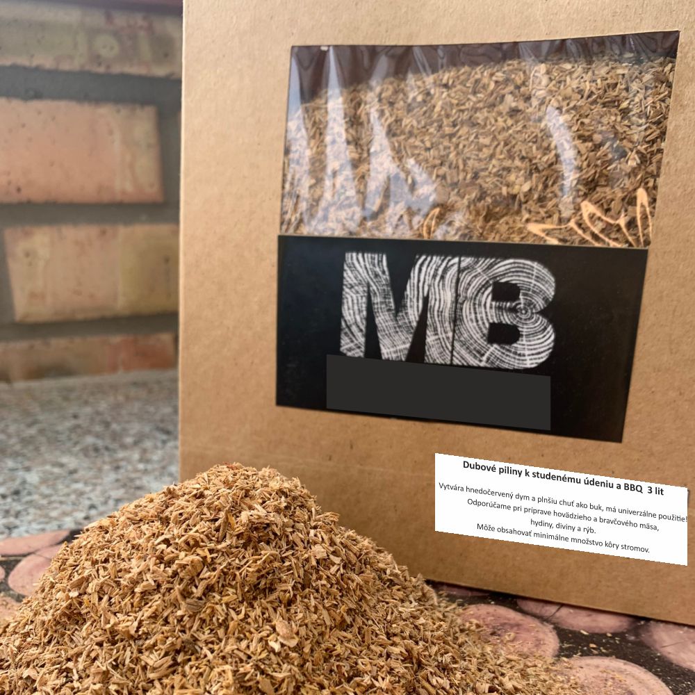 MB WOOD Dubové piliny k studenému údeniu a BBQ 3 lit MBWOOD