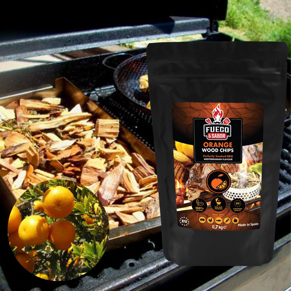 Fuego & Sabor F&S Drevené chipsy na údenie Pomaranč 700 g