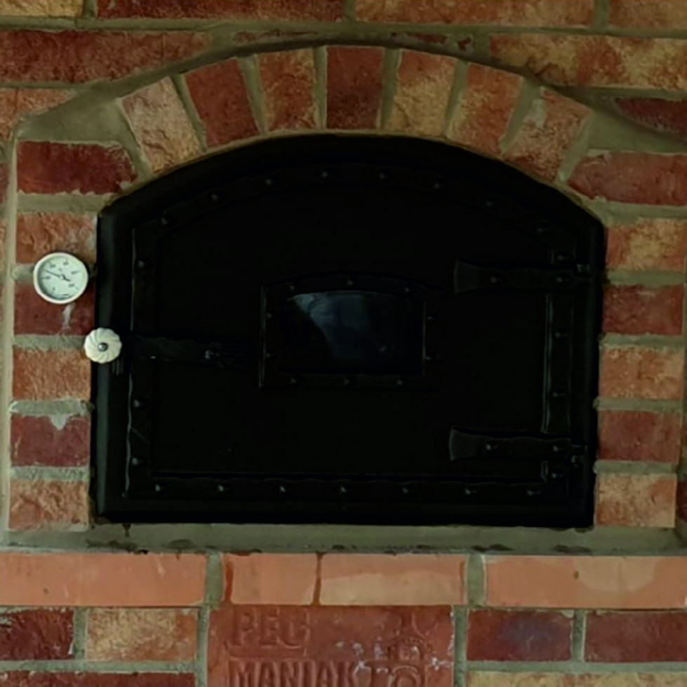 Pisa liatinové dvierka na pec so sklom CARDINALIS