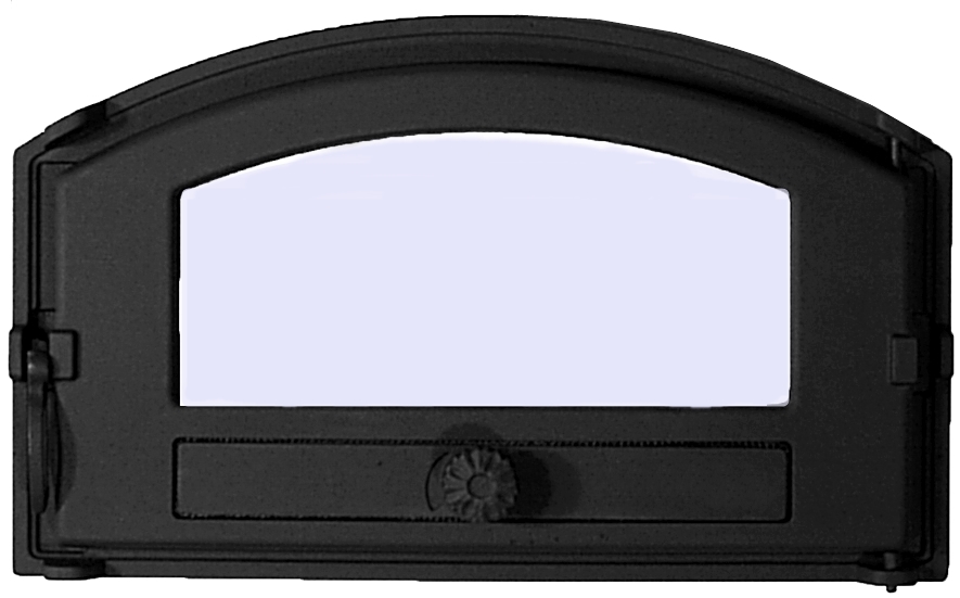 Helsinki liatinové dvierka na pec s sklom CARDINALIS