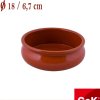 7225422 Keramická zapekacia misa okrúhla, oblá d: 18 x 6,7 cm hnedá COK