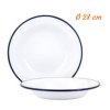 Smaltovaný plytký tanier biely 28 cm BARABARA