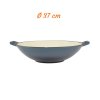 28067 Liatinový WOK so smaltovaným povrchom sivomodrý 37x10 cm 5,6 l