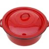 Smaltovaný kastról s pokrievkou červený 8 lit
