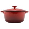 10565 Liatinový smaltovaný hrniec 2,2 L Červený PERFECT HOME