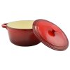 10565 Liatinový smaltovaný hrniec 2,2 L Červený PERFECT HOME