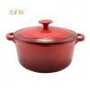 10565 Liatinový smaltovaný hrniec 2,2 L Červený PERFECT HOME