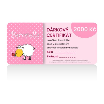 Dárkový certifikát 2.000,- Kč