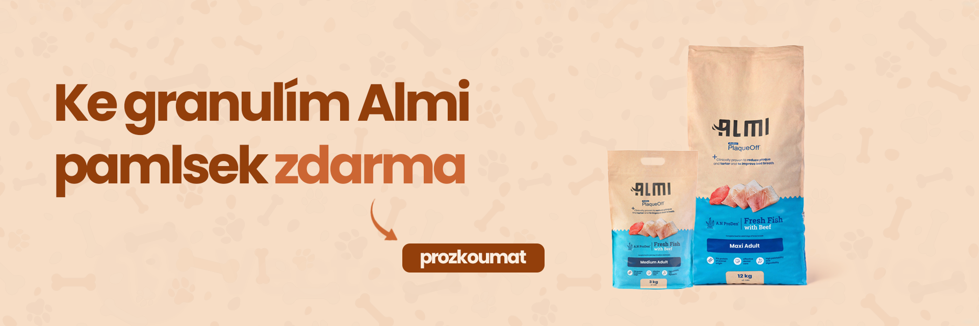 Ke každému balení Almi granulí palmsek zdarma!