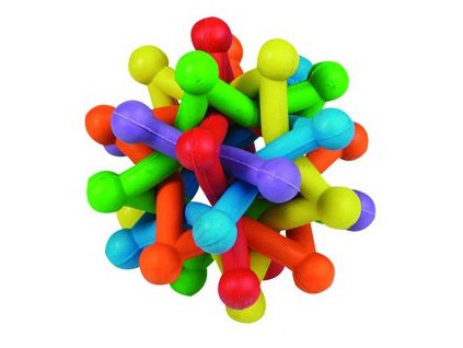 hracka gumova atom barevny 10cm 2304201623245472622