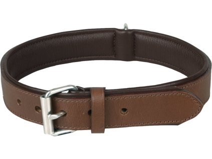 Flamingo Arizona Kozeny obojek s penovou vyplni Hneda XL 2607202309145799430