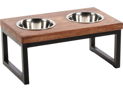 Flamingo Tommy Duo Dinner Stojan se 2 nerezovymi miskami 800ml 2508202512002596196