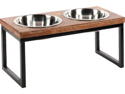 Flamingo Tommy Duo Dinner Stojan se 2 nerezovymi miskami 2700ml 2508202512122216762