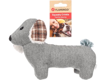 Flamingo Britta Hracka pro psy Pejsek sedy 25cm 0301202514460680441