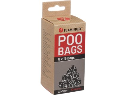Flamingo Basic Sacky na exkrementy cerne 8x15ks 0301202515010861598