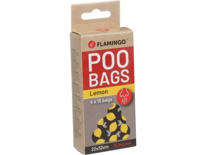 Flamingo Basic Scent Sacky s citronovou vuni na exkrementy 4x15ks 0301202515020455504