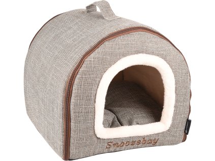 Flamingo Snoozebay Kukan hneda kremova 35x45x35cm 0301202515315218154