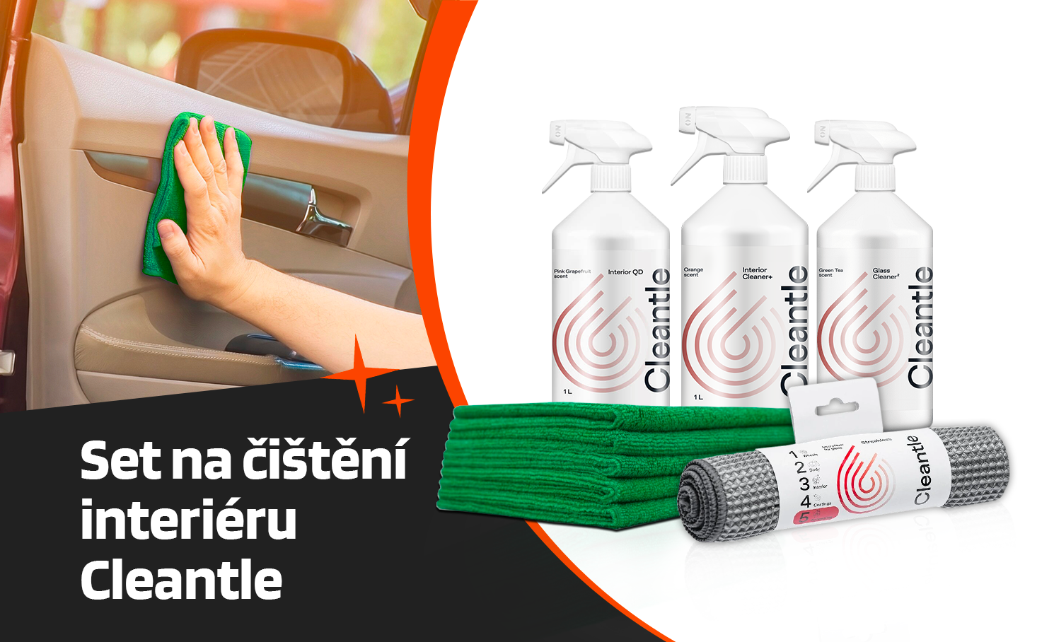 Set autokosmetiky na čištění interiéru