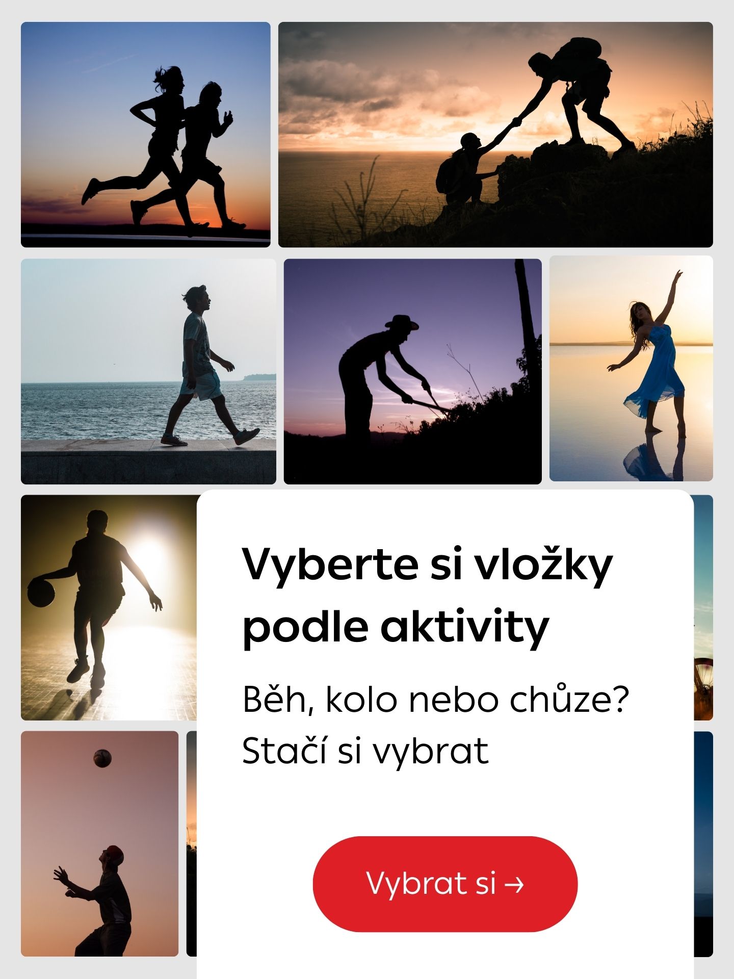 vložky podle aktivity