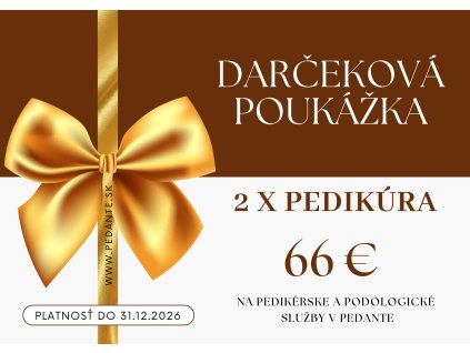 Darčeková poukážka | 2 x pedikúra