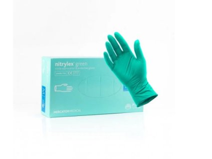 Rukavice nitrilové Zelené S