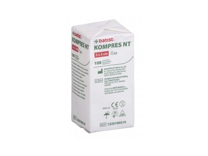 Kompresy z netkanej textílie nesterilné Batist - 5x5