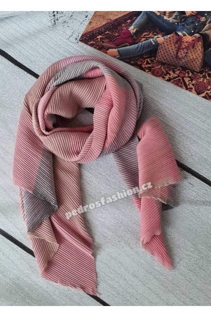 Luxusní šála LUSCANA růžová