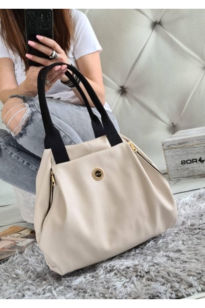 kabelka trendy laura biaggi béžová EKO KŮŽE KOŽENKA elegant