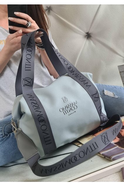 massimo contti italy fashion luxusní značková kabelka šedá sportovní kabelka trendy