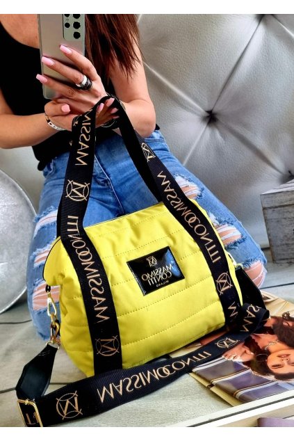 Massimo contti luxusní značková kabelka italy fashion trendy žlutá