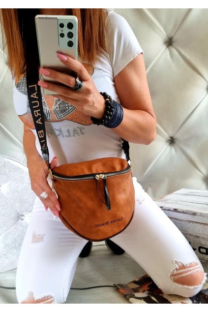KATYS koňaková crossbody luxusní značková kabelka laura biaggi