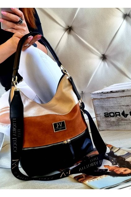 Trendy dámská kabelka Vittoria Lucca Italy černá