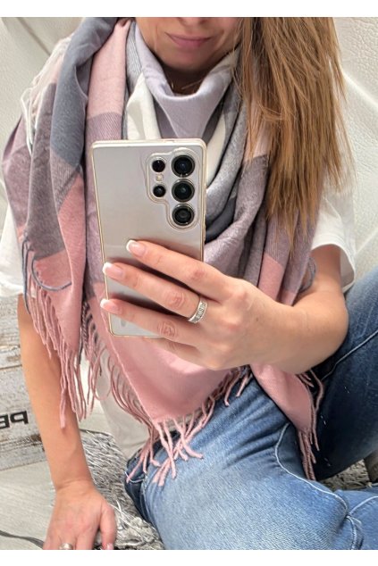 torino šátek růžový tip na dárek k vánocům